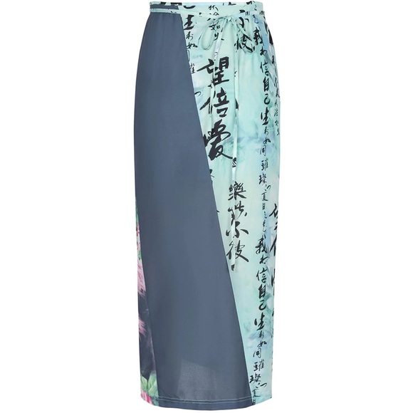 Mukzin Floral Print Wrap Dress size L/ Us size 6 - Picture 5 of 8